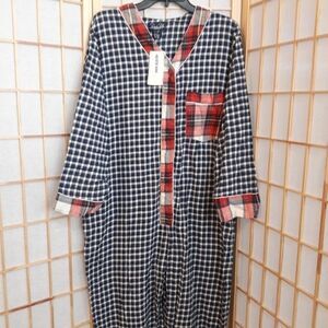 NWT Rene Rofe Plaid Lingerie Sleepwear Suit Sz M